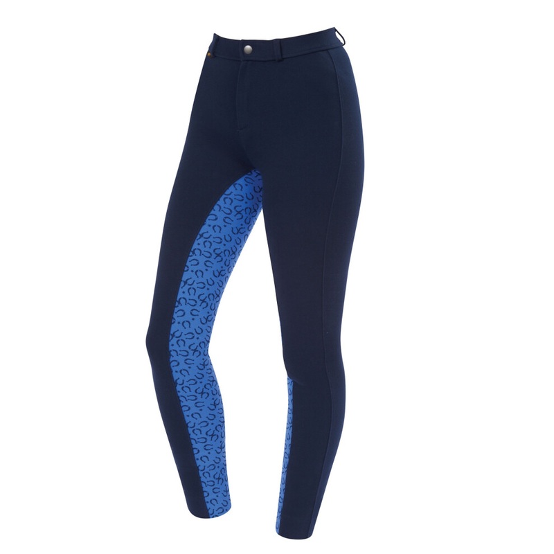 Compare saxon girls blue (23in, navy/ horseshoe print) childrens/kids warm up cotton euro seat jodhpurs ii 23in products from over 25,000 stores