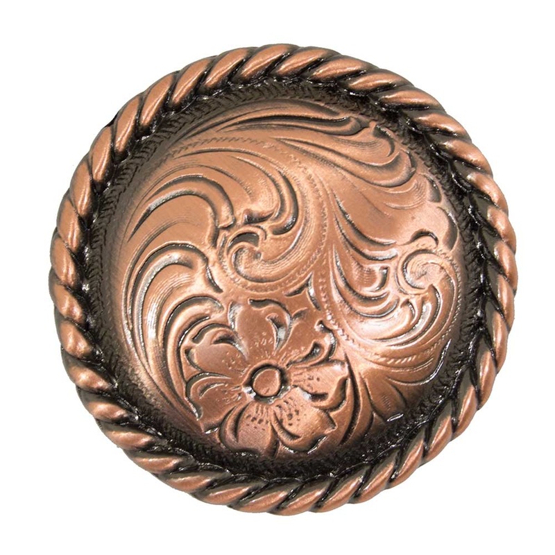 Copper Rope Edge Concho|Chicago Screw|Wood Screw|1″|1 1/4″|1 1/2″