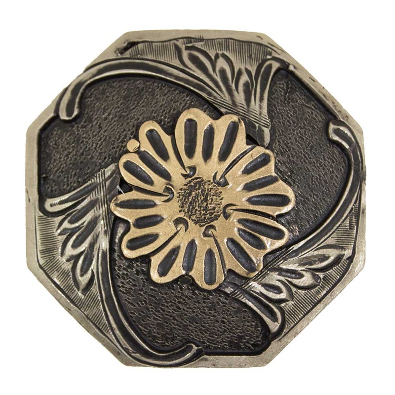 Gold Pansy Concho|Chicago Screw|Wood Screw|1″|1 1/2″