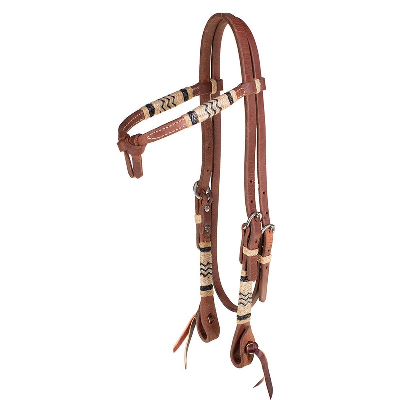 Teskey’s Crossover Browband Headstall w/Rawhide Accents