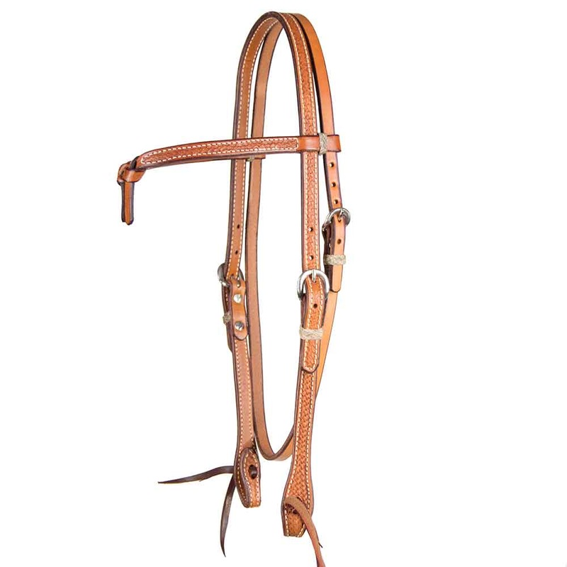 Teskey’s Basket Stamped Crossover Headstall
