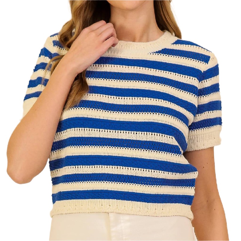 Striped Knit Sweater|S|M|L