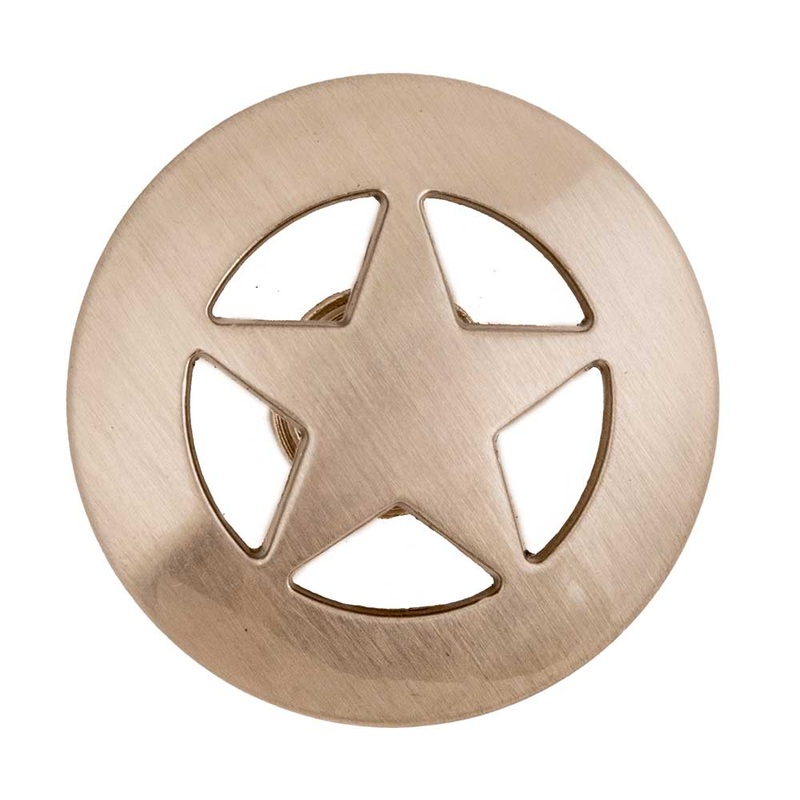 Brushed Texas Star Concho|Chicago Screw|Wood Screw|1″|1 1/2″