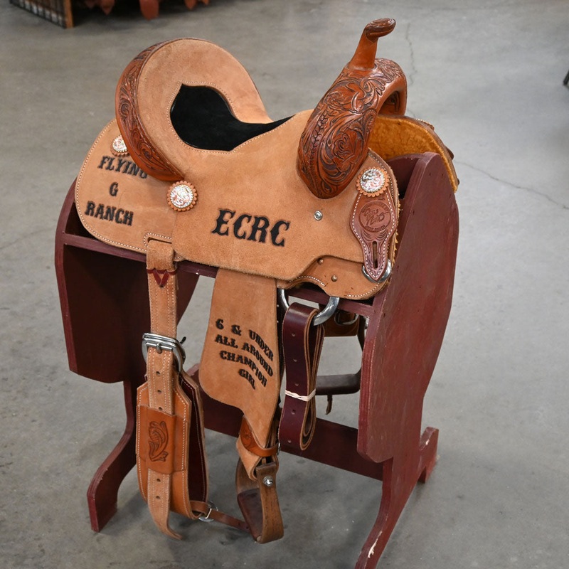 12.5 USED JEFF SMITH JACKIE GANTER BARREL SADDLE