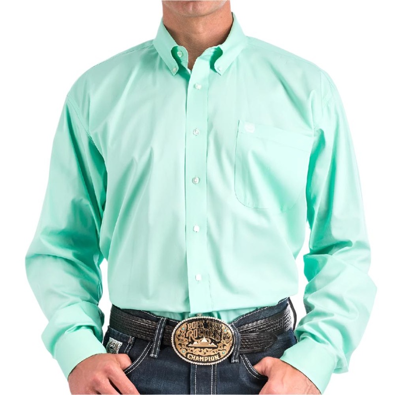 Cinch Men’s Solid Mint Button Down Shirt