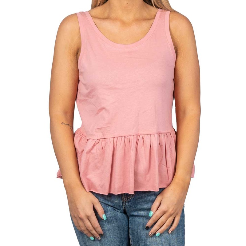 Dusty Rose Ruffle Tank|XS|S|M|L