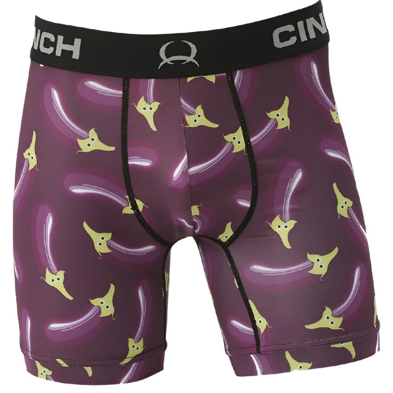Cinch Men’s 6 Eggplant Boxer Brief – Purple