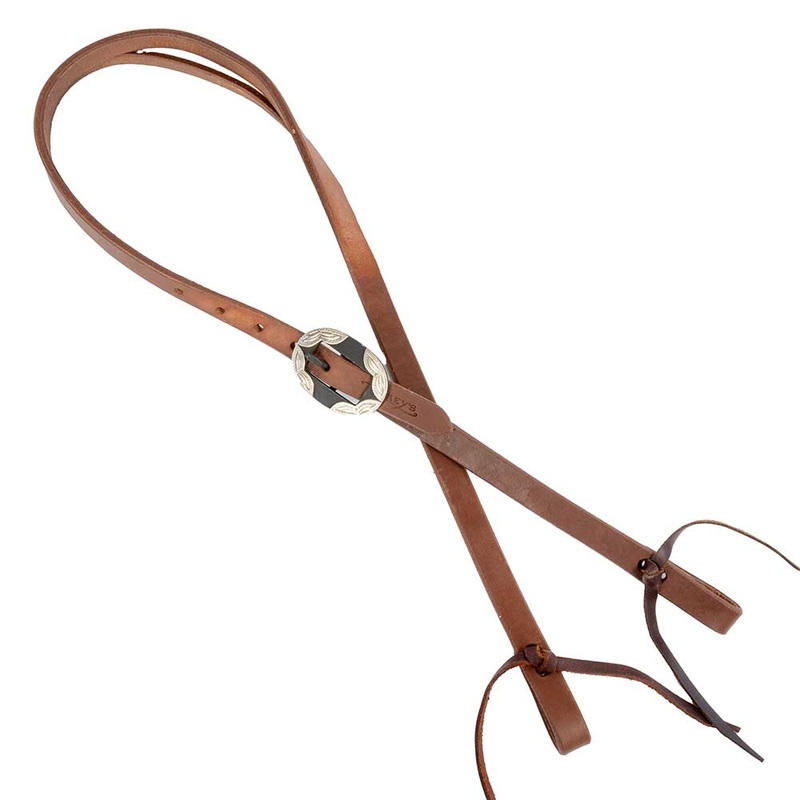 Teskey’s Straight Split Ear Headstall w/Round Rust Buckles
