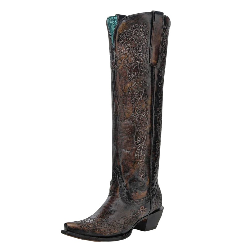 Corral Women’s Floral Embroidery Tall Cowboy Boot