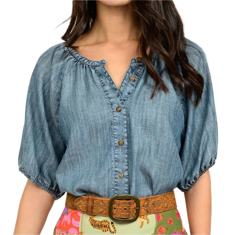 Ivy Jane Peasant Button Up Top