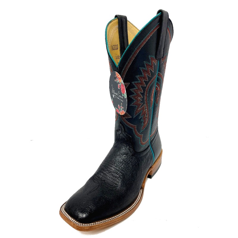 Macie Bean Black Smooth Ostrich Boot