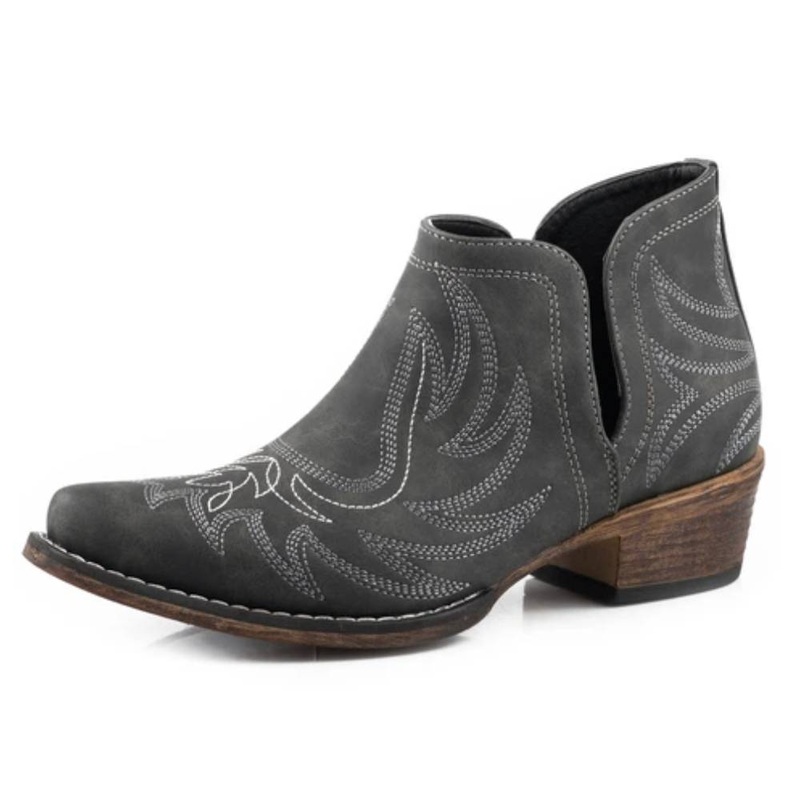 Roper Ava Black Ankle Bootie|6|6.5|7|7.5|8|8.5|9|9.5|10