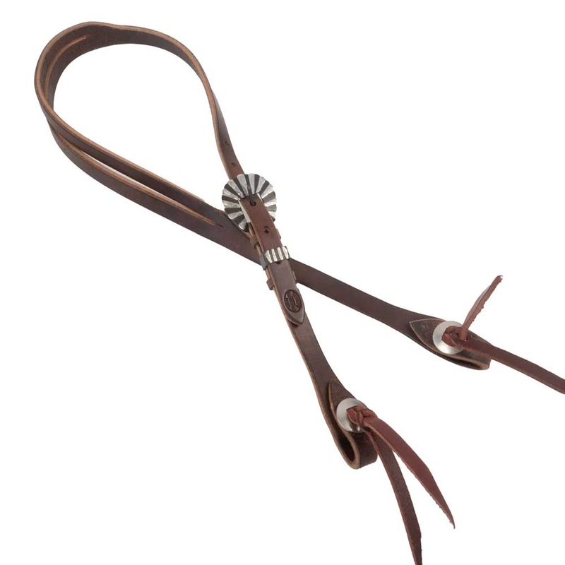 Teskey’s Slickout Slit Ear Headstall w/Shell Buckle