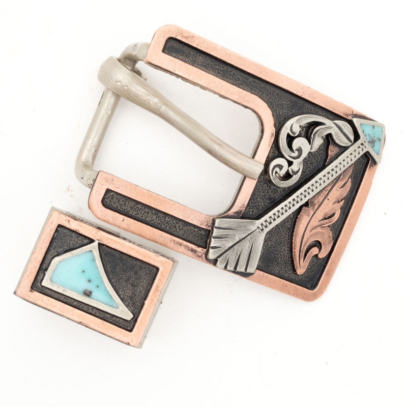 Arrow Buckle with Turquoise Accents