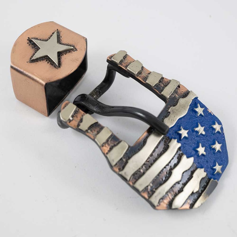 Stars and Stripes Buckle With Keeper