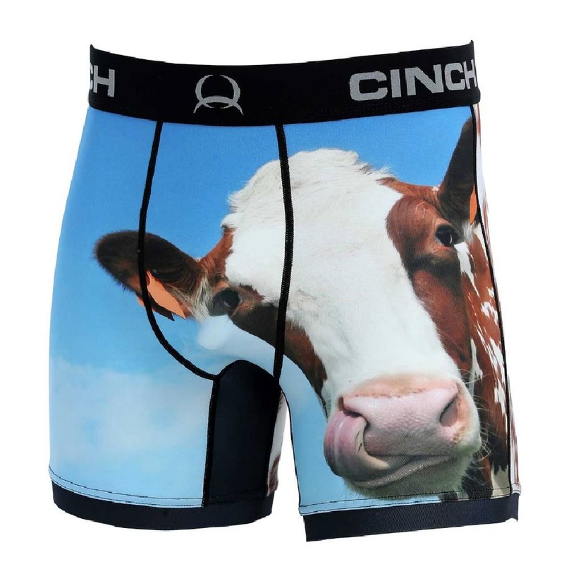 Cinch Men’s Cow Print 6 Boxer Brief