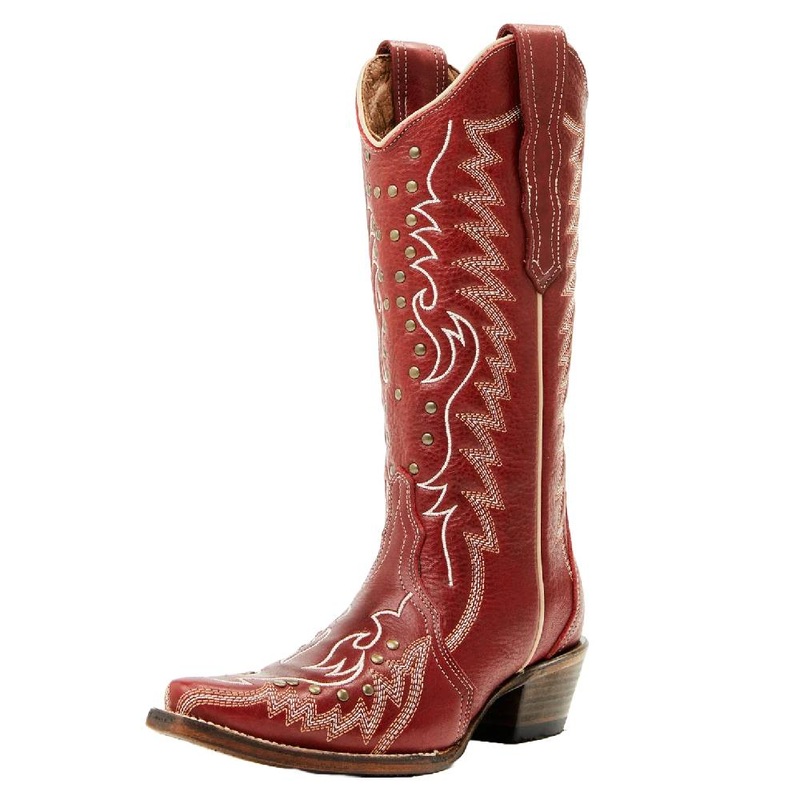 * Circle G Red Embroidery Stud Boot – FINAL SALE