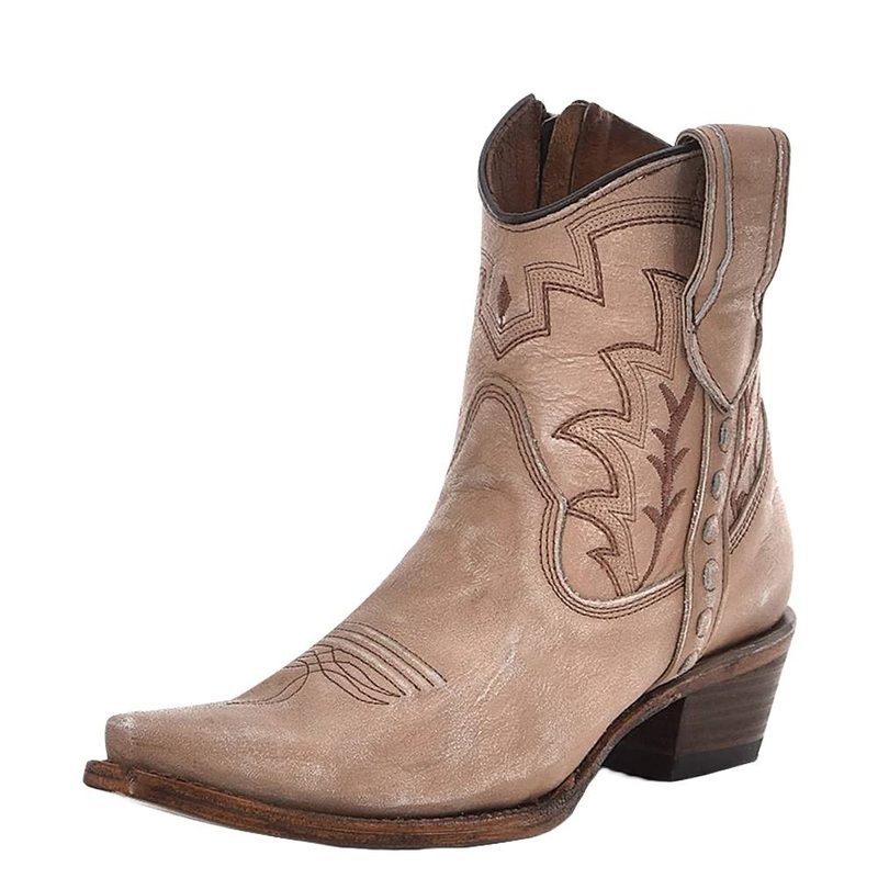 * Circle G Sand Embroidery Ankle Boot – FINAL SALE