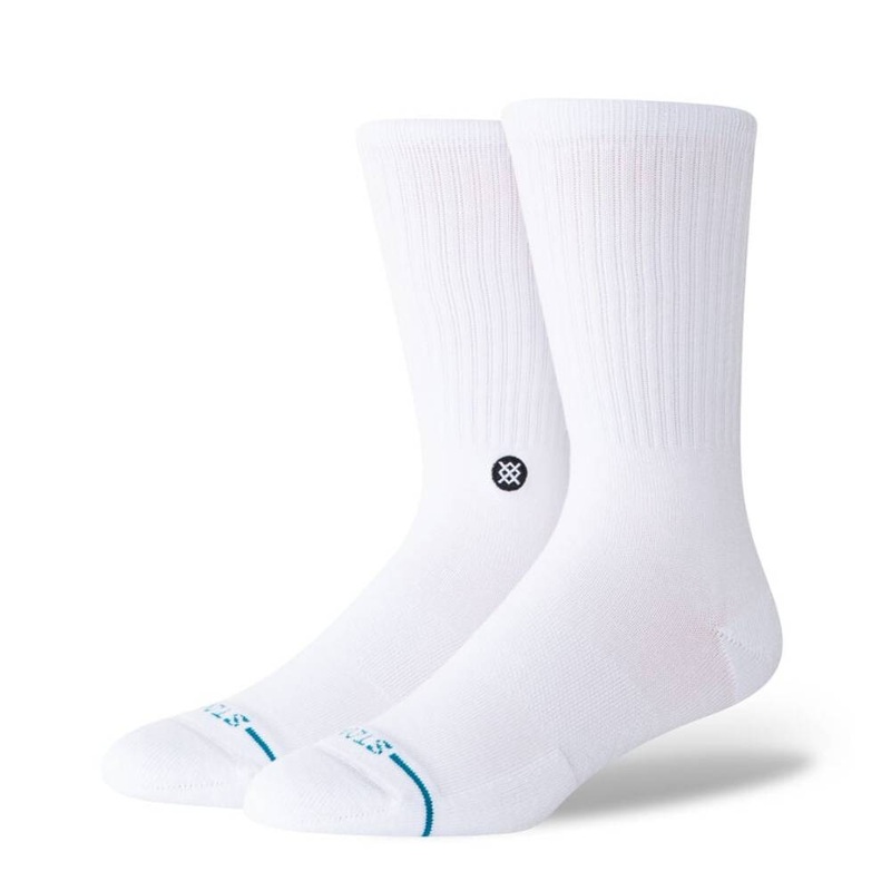 Stance Men’s Icon Crew Socks – White