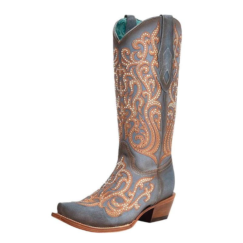* Corral Crystal Blue Cowboy Boot – FINAL SALE