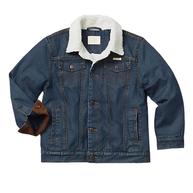 Wrangler Boys’ Sherpa Lined Denim Jacket
