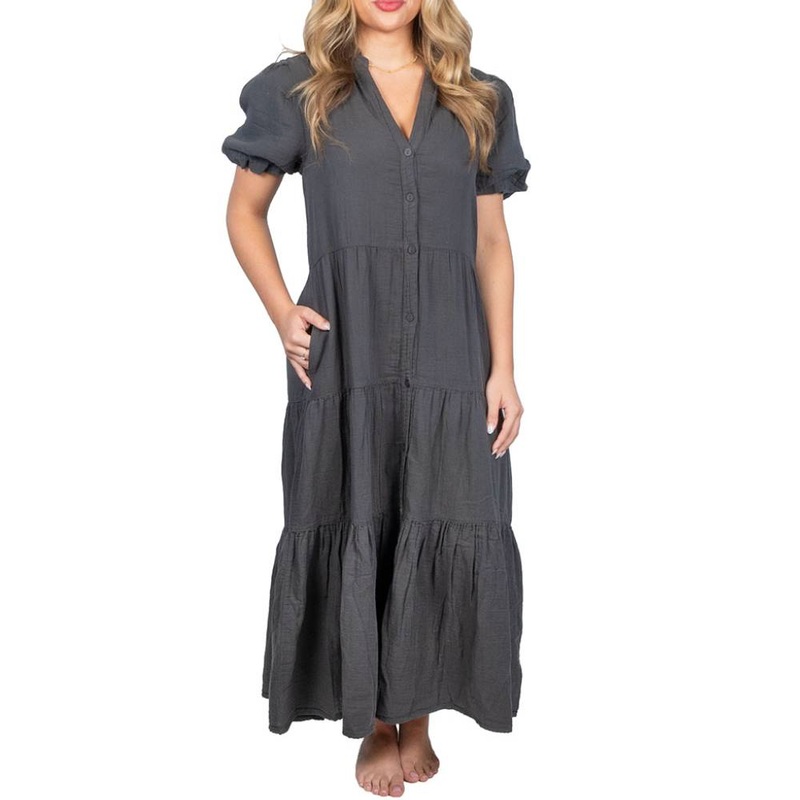 Dylan Long Parker Dress|XS|S|M|L