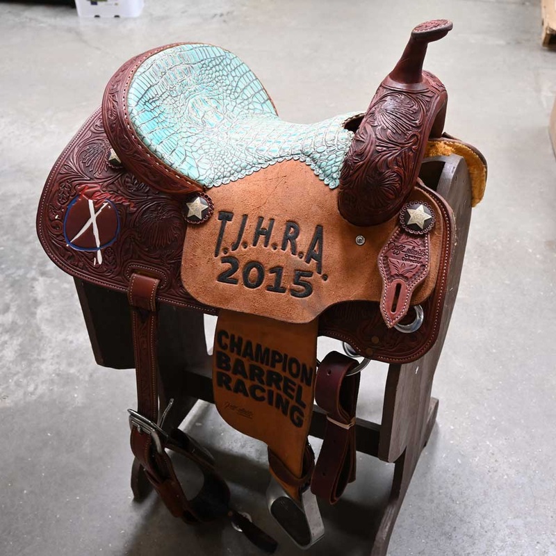 14.5 USED JEFF SMITH COWBOY COLLECTION BARREL SADDLE