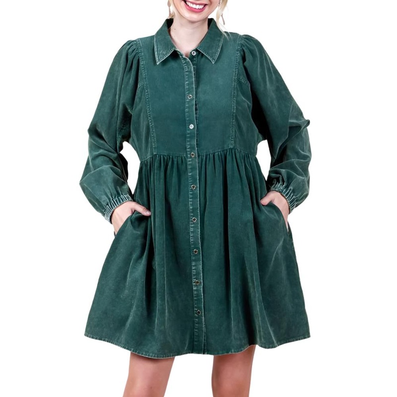 Washed Cotton Babydoll Dress|S|M|L|XL