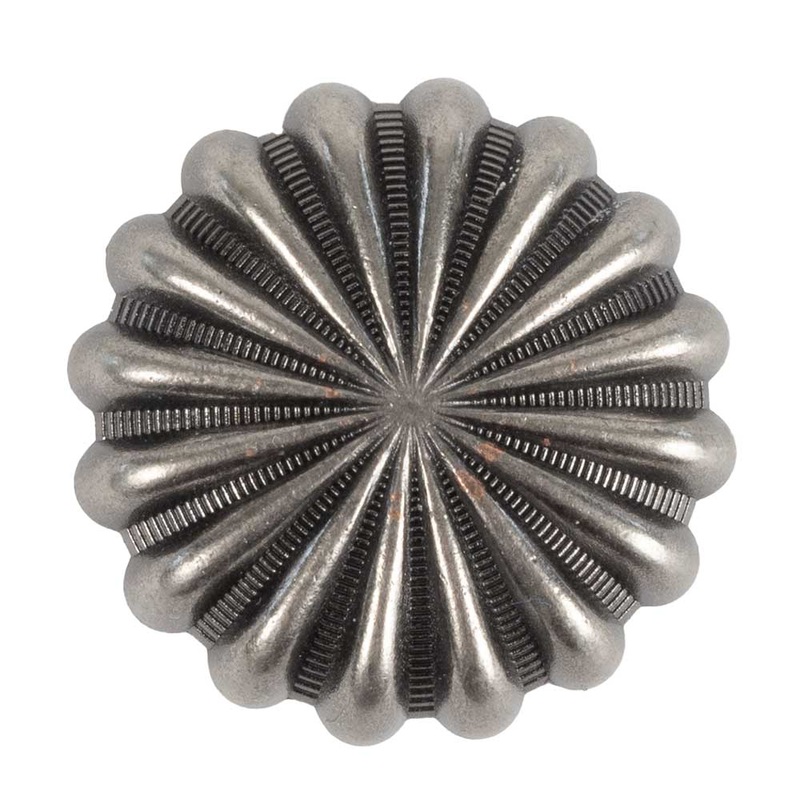 Antique Parachute Concho|1″|1 1/2″|Chicago Screw|Wood Screw