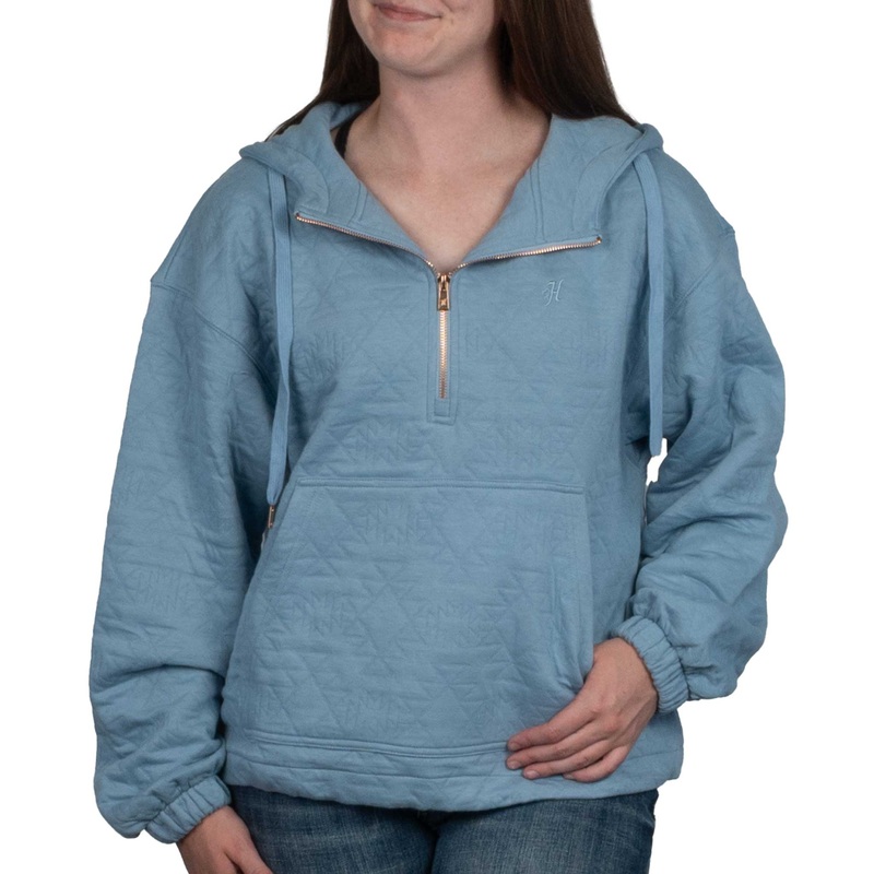 Hooey Women’s 1/4 Zip Mazatlan Hoodie – Ashley Blue