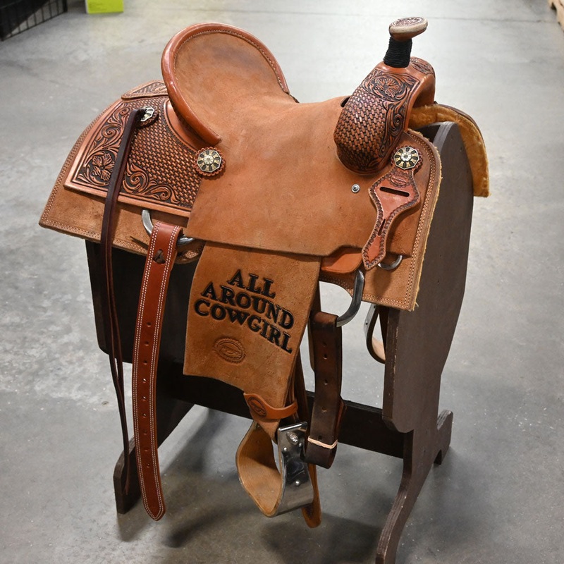 13 USED TESKEY’S ROPING SADDLE