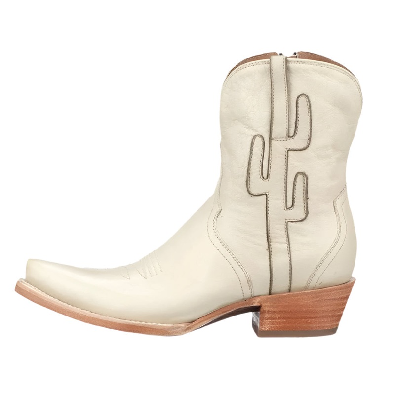 Lucchese April Prickly Plant Boot – Cream