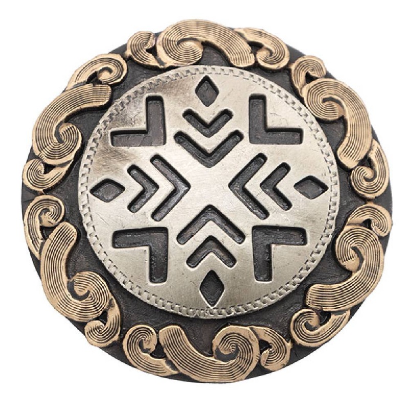 Aztec Screw Back Concho|Chicago Screw|Wood Screw|1″|1 1/2″