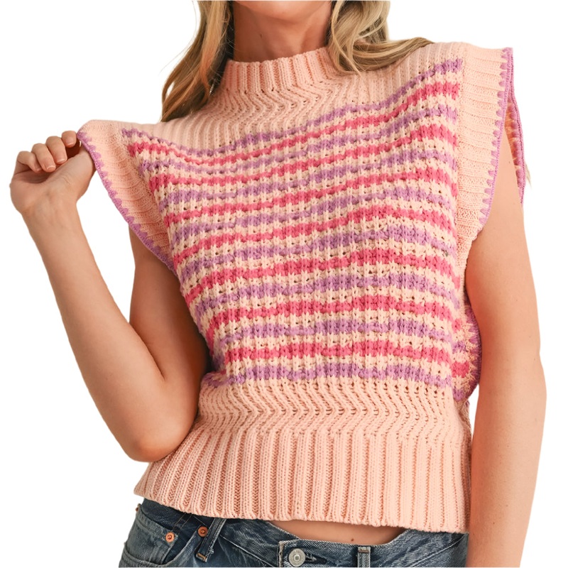 * Mock Neck Sweater Vest – FINAL SALE