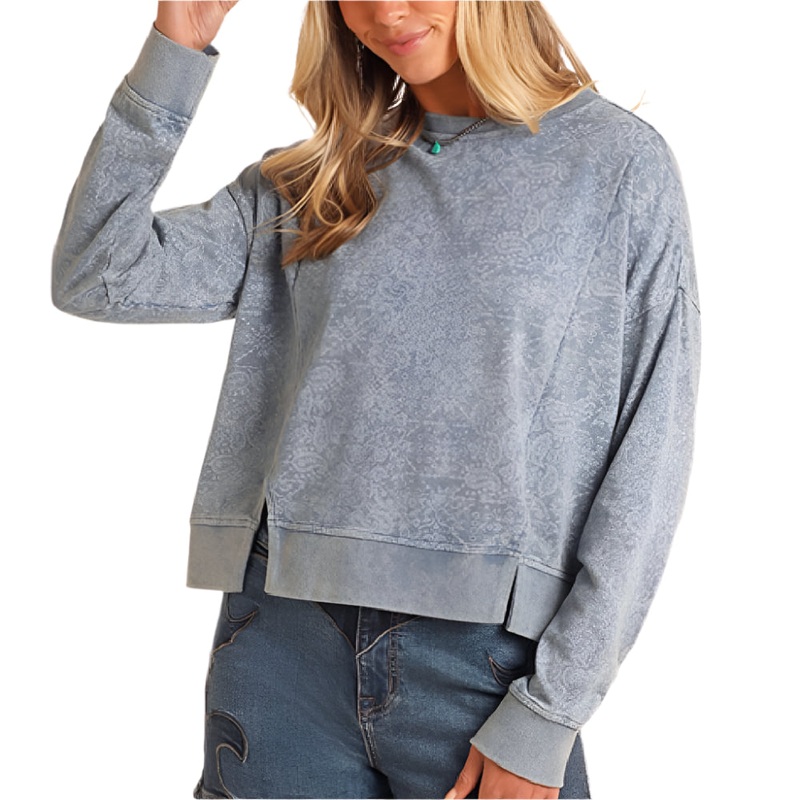 Rock & Roll Denim Women’s Bandana Print Pullover
