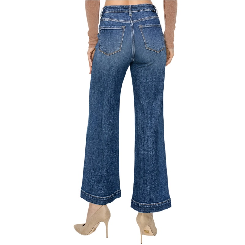 * Risen High Rise Wide Leg Ankle Jeans – FINAL SALE