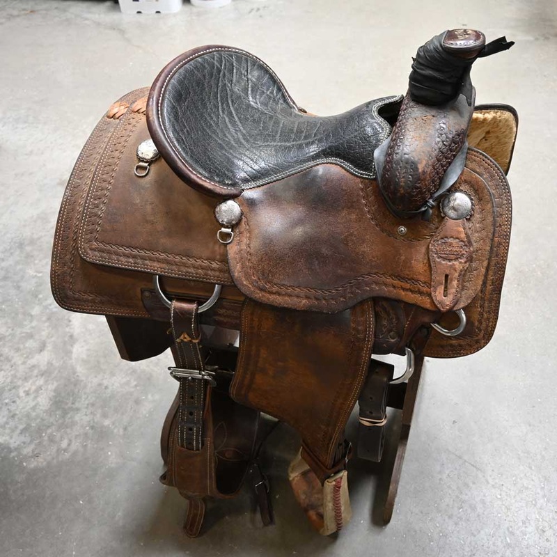 14 USED ADAMS ROPING SADDLE