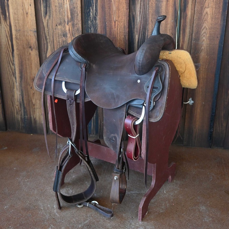 15.5 USED JEFF SMITH BEAU GALYEAN CUTTING SADDLE