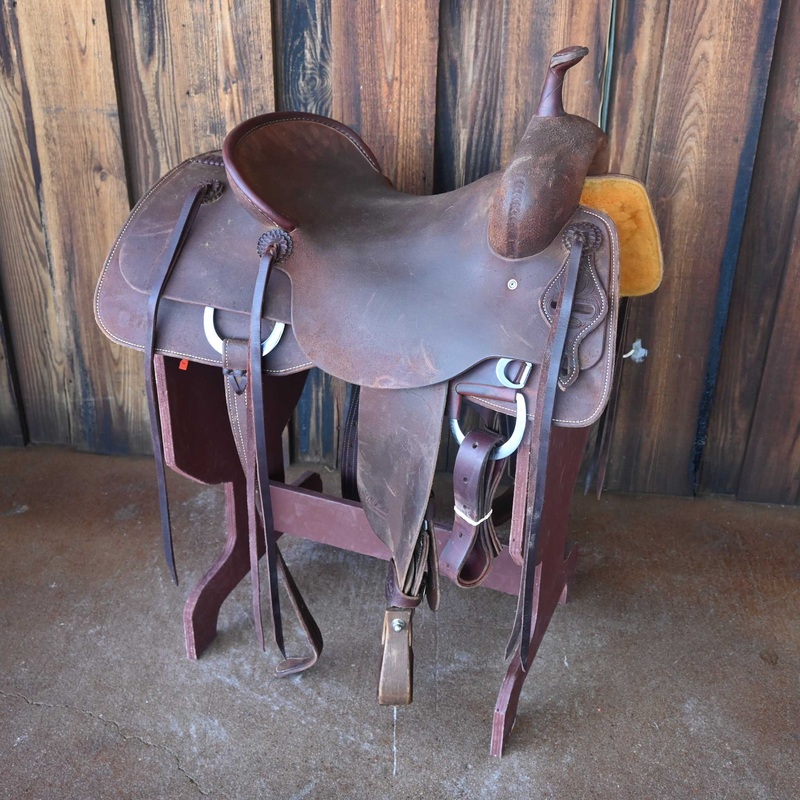 16.5 USED JEFF SMITH BUSTER WELCH CUTTING SADDLE