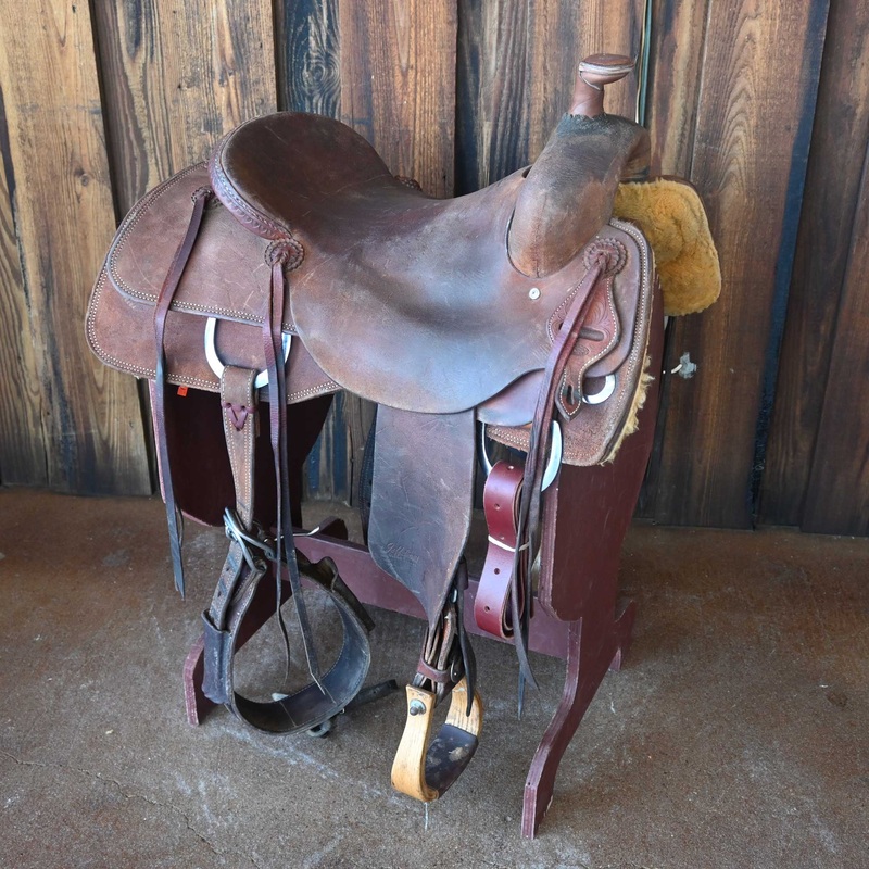 16.5 USED JEFF SMITH BUSTER WELCH RANCH CUTTER SADDLE