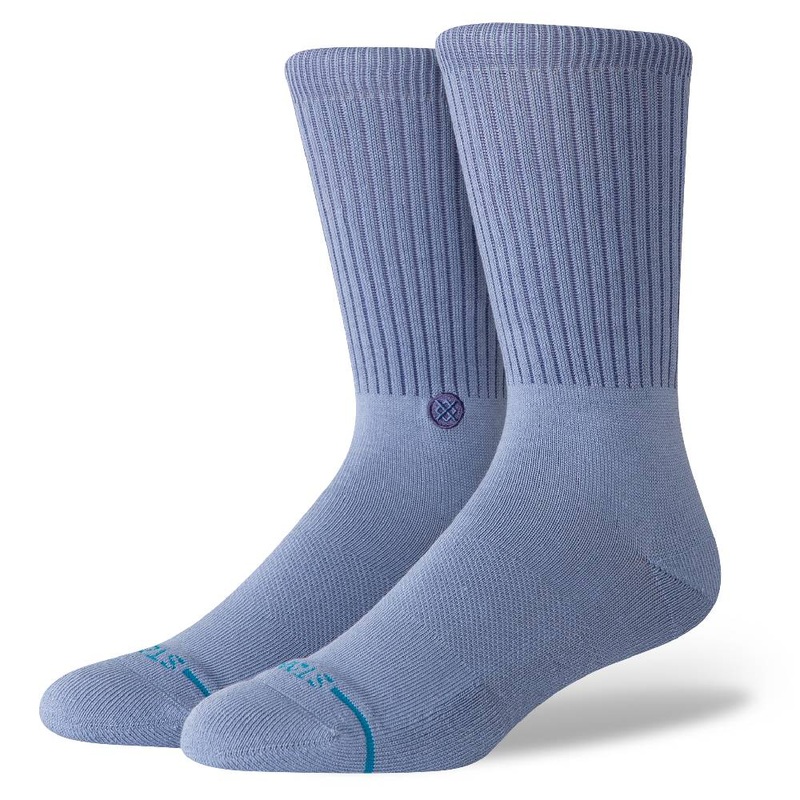 Stance Men’s Icon Dyed Crew Socks – Stone Blue