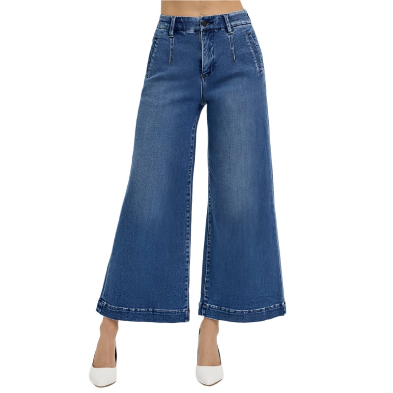 * Risen High Rise Crop Wide Leg Jean – FINAL SALE