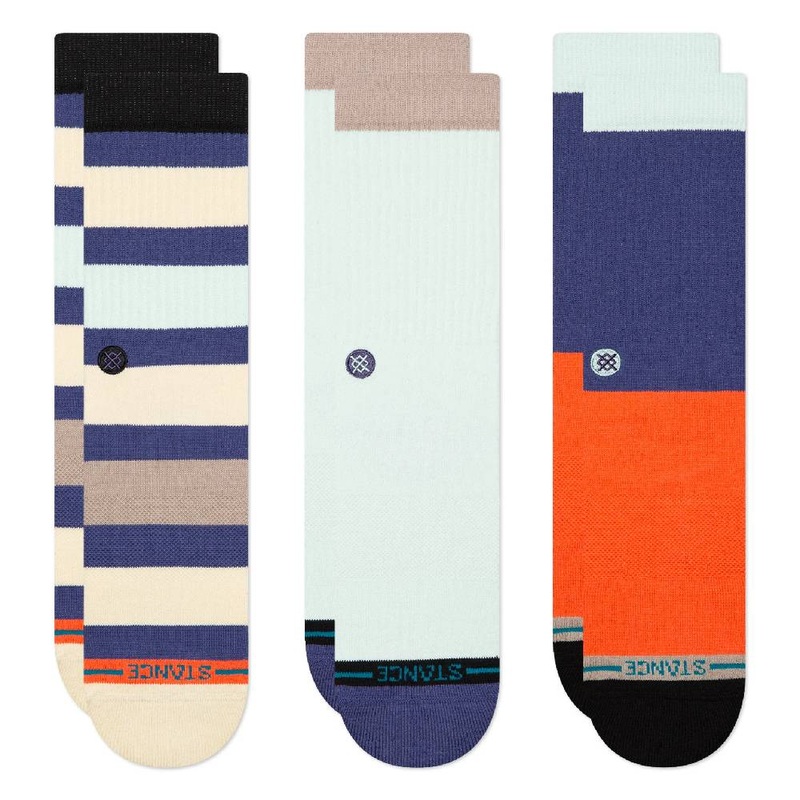 Stance Men’s Bayside Crew Socks – 3 Pack Multicolor