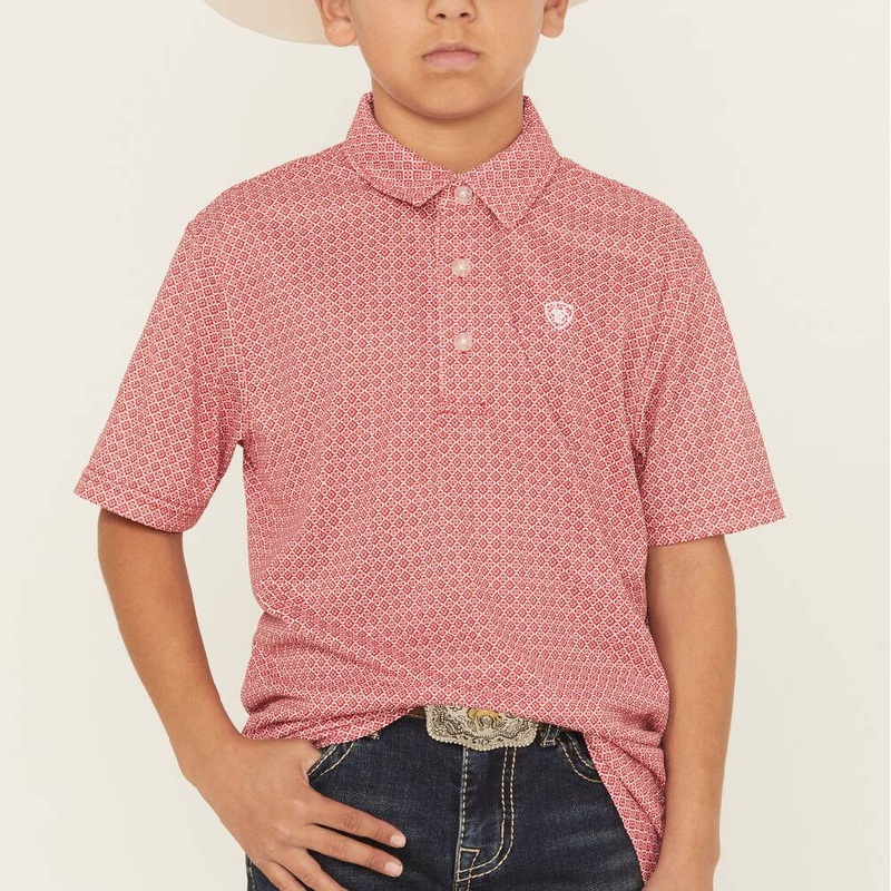 * Ariat Boy’s Tek Geo Print Polo Shirt – FINAL SALE