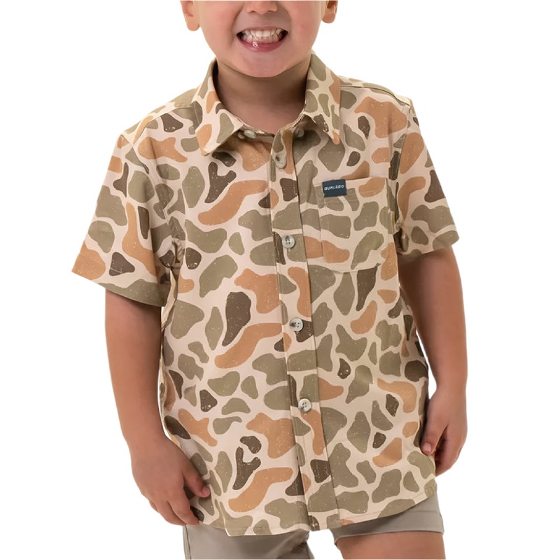 Burlebo Boy’s Performance Button Up Shirt – Venado Camo