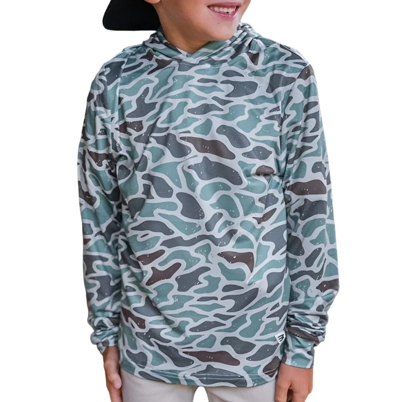 Burlebo Boy’s Retro Duck Camo Performance Hoodie