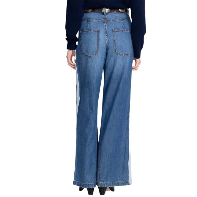 * Johnny Was Blanket Stitch Wide Leg Jeans – FINAL SALE