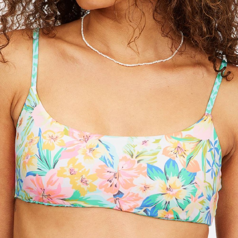 * Billabong Women’s Sweet Tropics Reversible Bikini Top – FINAL SALE