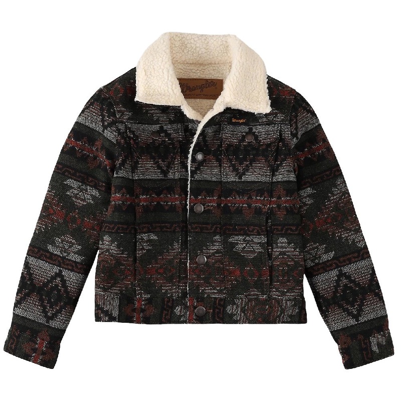 * Wrangler Boy’s Sherpa Lined Jacquard Jacket – FINAL SALE