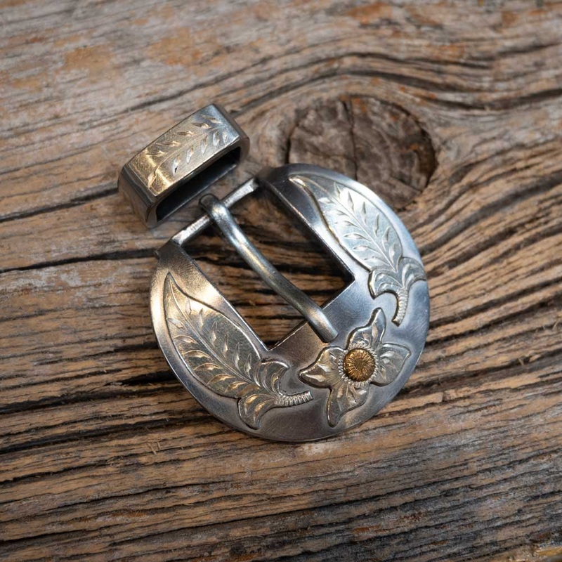 Wayne Dollar Mounted Headstall Buckle Set